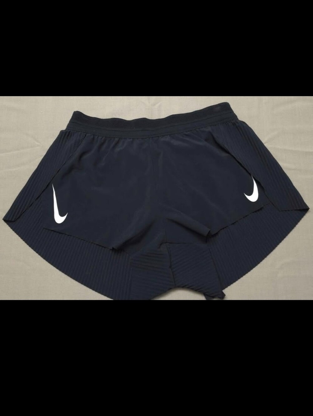 Nike XS Women’s Black Athletic Layered Running Shorts with White Swoosh